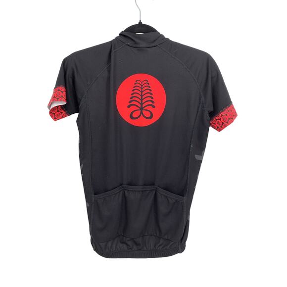 Smashfest Queen Cycling Jersey Women's Size Medium Black Red MCC Logo Zip Front - Picture 4 of 4